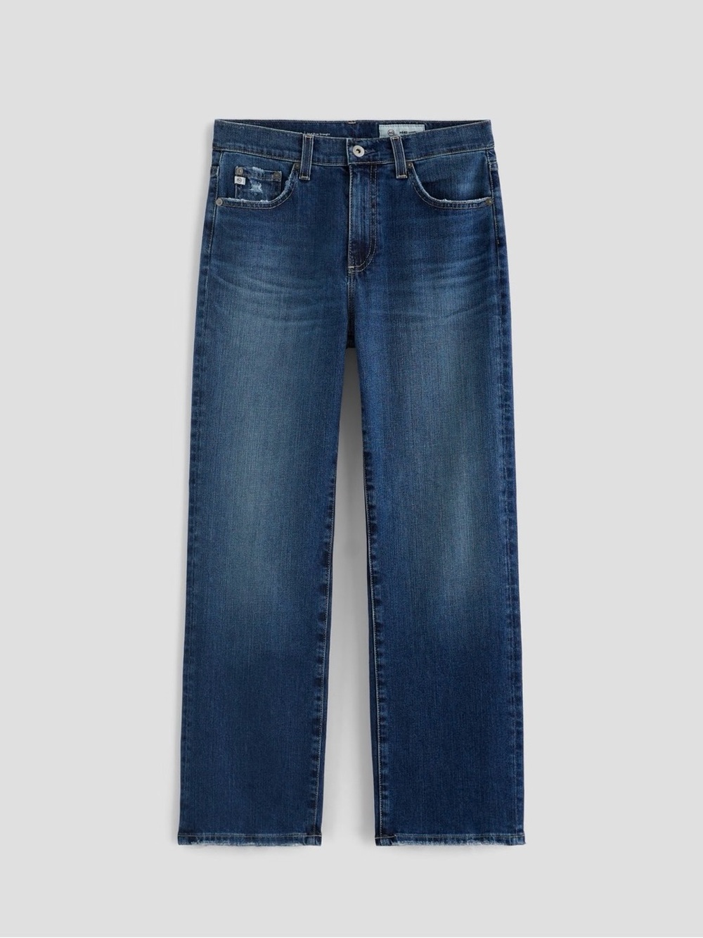 AG Jeans Brinley Crop Mid-Rise Straight Denim in 7 Years La Jolla